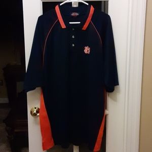 College Classics MoistureWear AUBURN TIGERS polo orange blue short slv XXL  EUC…